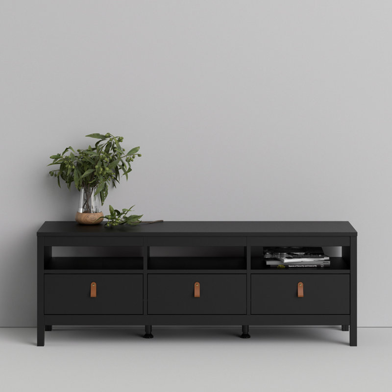 Cynteria Unfinished TV Stand for TVs up to 60", Black