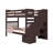 Tena Tall Solid Wood Standard Stairway Bunk Beds Twin over Twin, 4 Drawers in the Steps, Dark Cherry-1904814712-1904814709