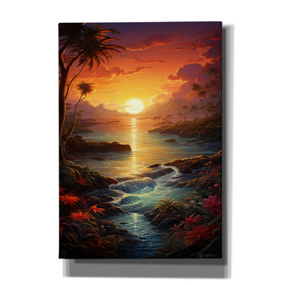Toile épique «Tropical Sunset 4» par Momart