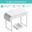Small Computer Desk Home Office Desk With 2 Drawers-837846694