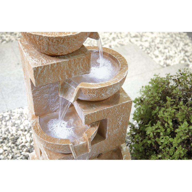 Social Outdoor Floor Fountain with Lights