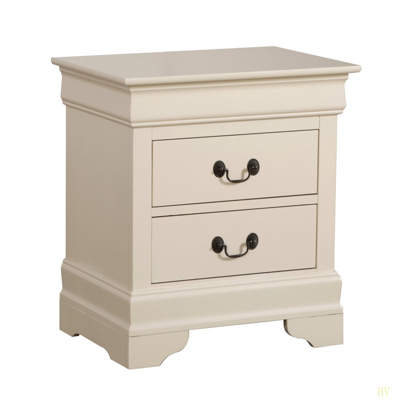 Table de chevet élégante au design classique, Beige