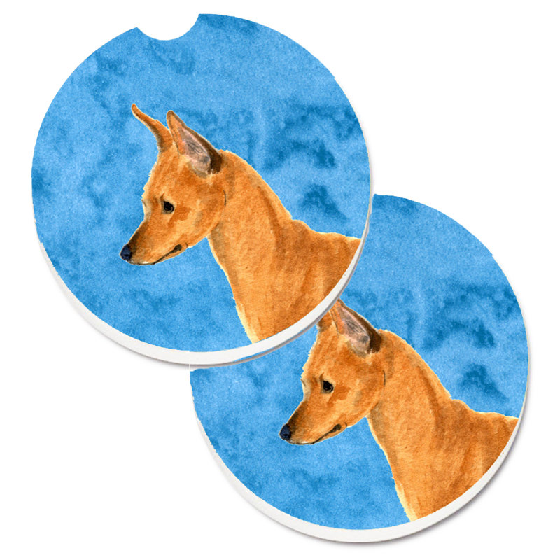 Sous-verre barbu collie voiture, Pinscher nain brun