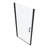 Smooth Pivot Shower Door With 1/4" Tempered Clear Glass - Matte Black 36000 Times Test
