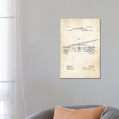 Camion de pompier par brevet77 - reproduction de dessin sur toile tendue