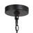 3-Light Black & Gold Drum Modern Industrial Chandelier with Sloped Ceiling Design