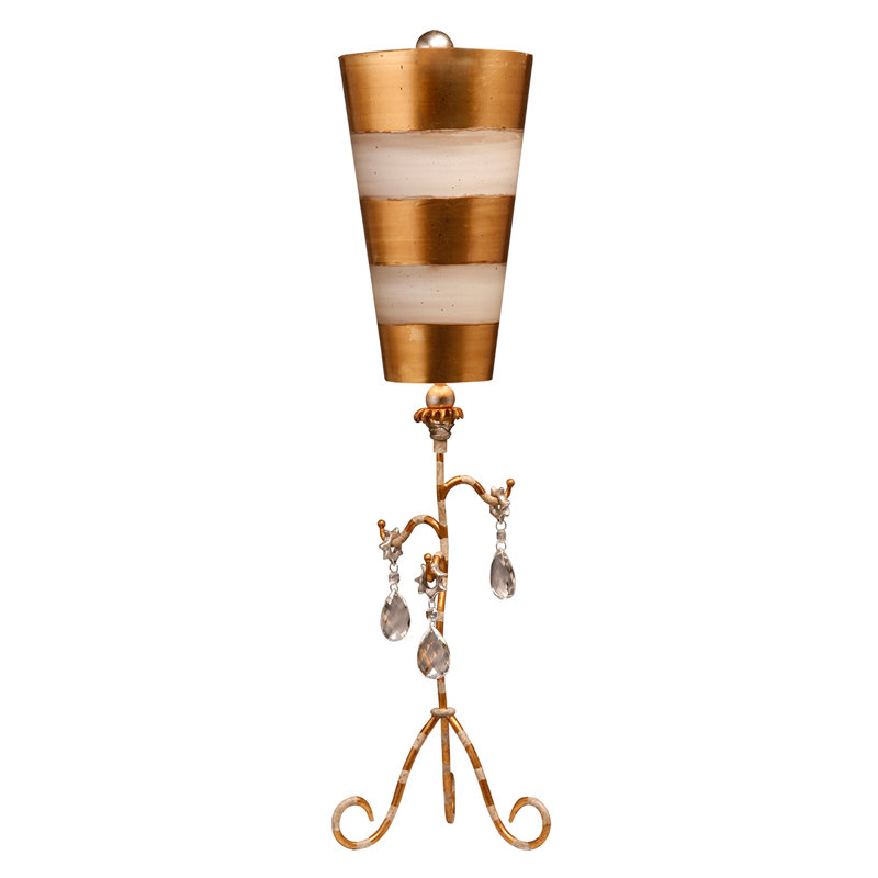 Tivoli 38" Tripod Table Lamp, Gold/Cream