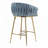 Velvet Upholstered Counter Height Bar Stools-1142915067