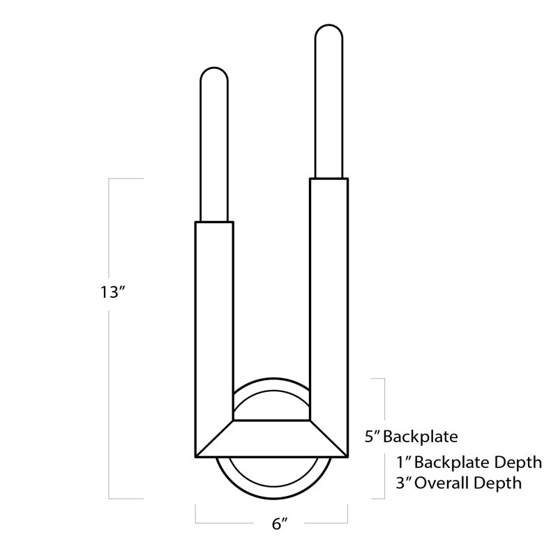 Wolfe 2 - Light Wallchiere, Polished Nickel