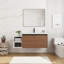 Meuble-lavabo mural de 48 po avec lavabo de comptoir en résine, 1 tablette de rangement, 2 portes à fermeture douce (KD-Packing)-131299741-131299743