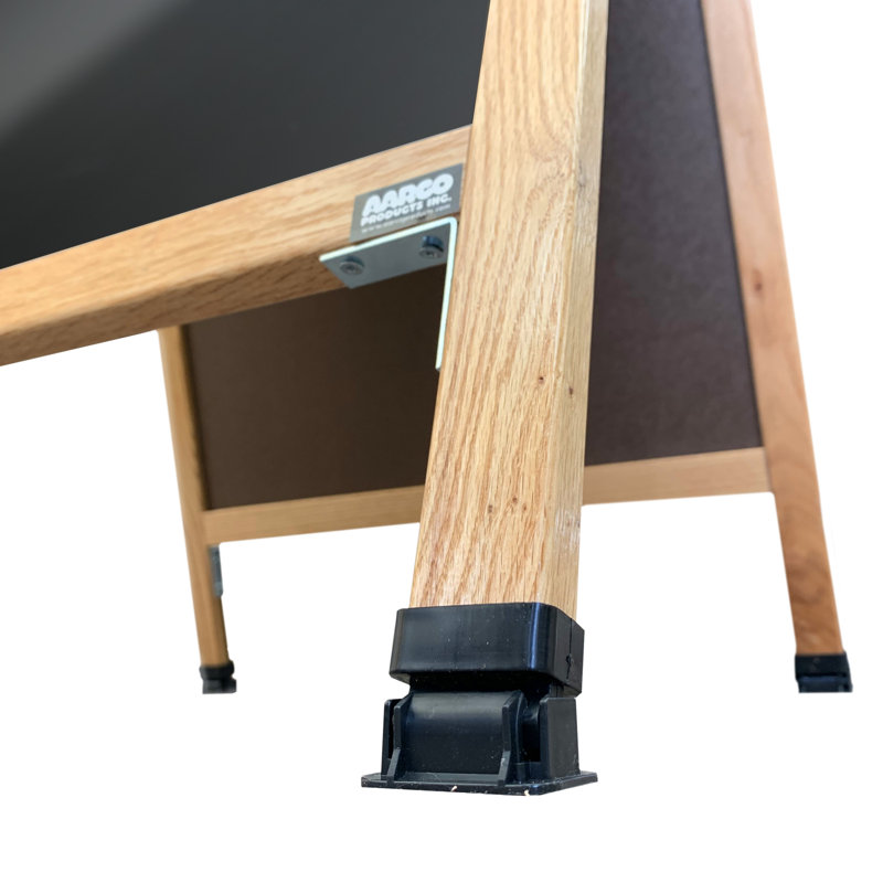 A-Frame Sidewalk Chalkboard, Clear Lacquer, 3' 6" H x 2' W