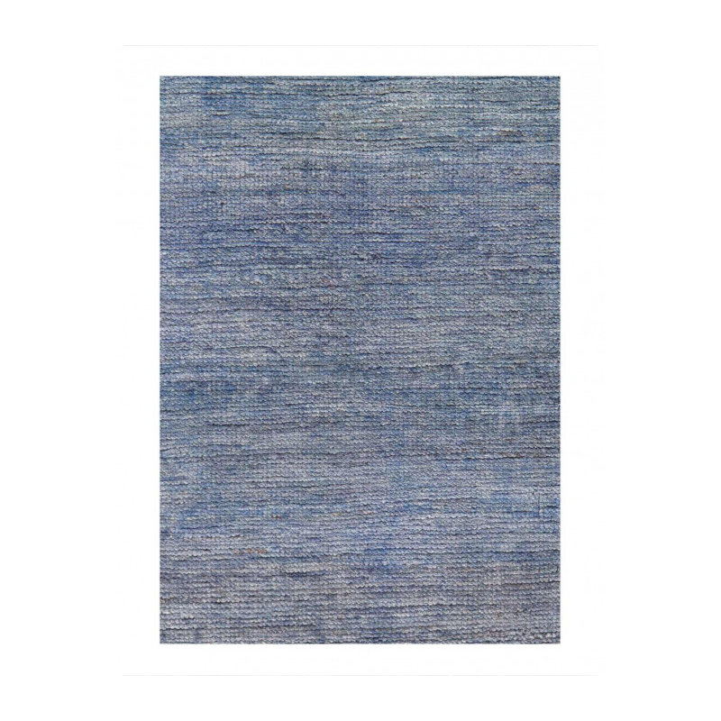 Tapis bleu en laine d'agneau unique 5 pi 9 po x 8 pi 6 po Suntke