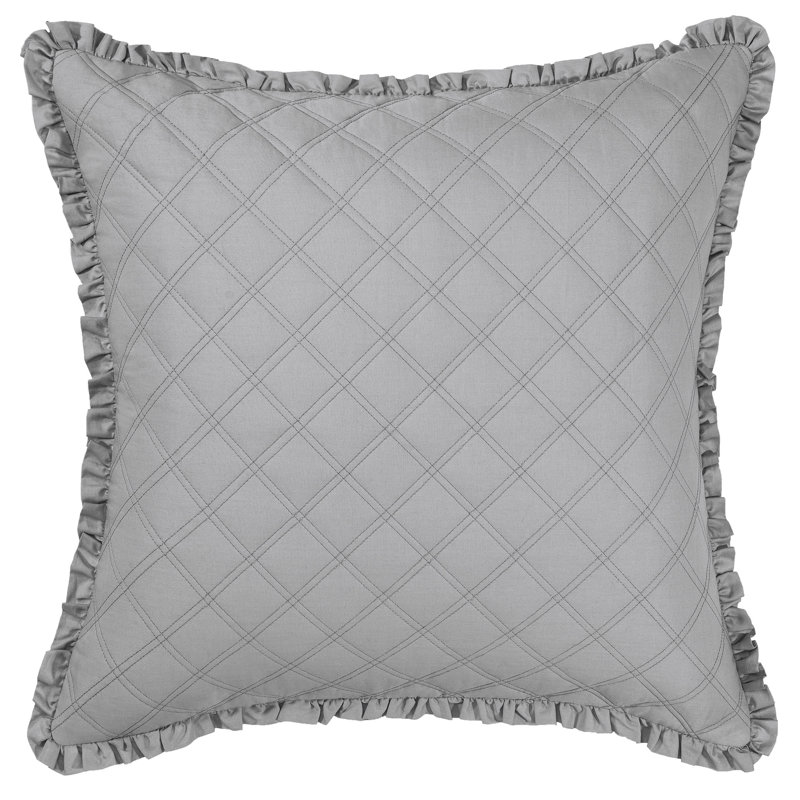King Gray Cotton Reversible Comforter Set with Shams