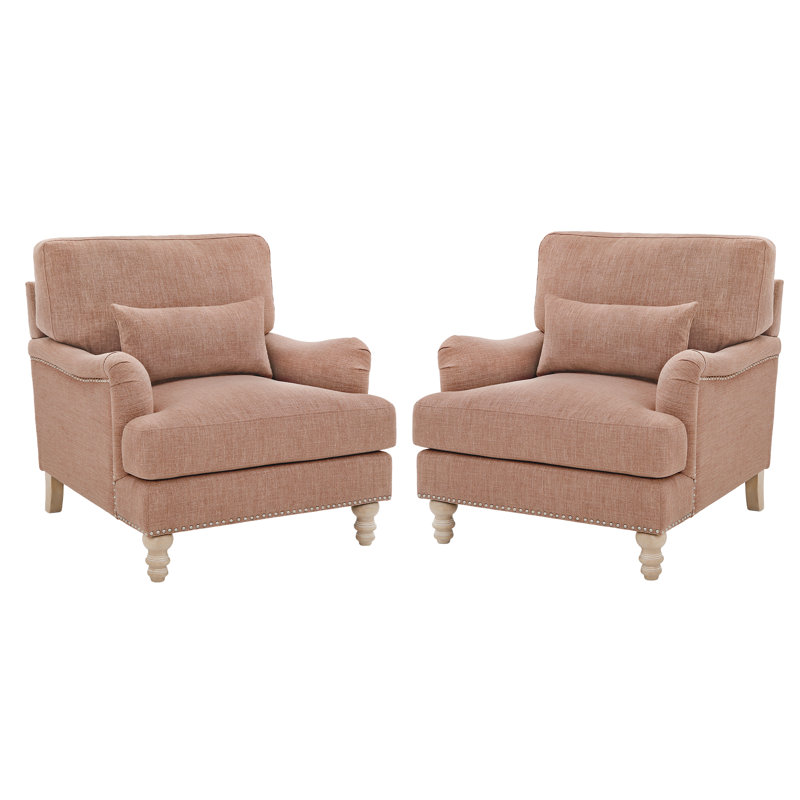 Aaleeyah Upholstered Armchair, Terracotta