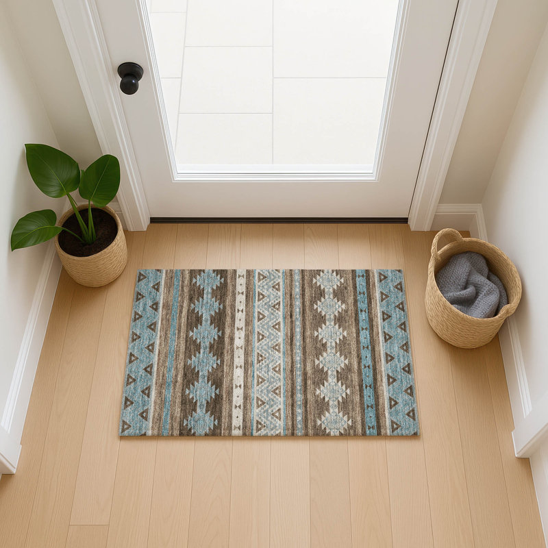 Tapis intérieur / extérieur lavable à la machine Chantille ACN2561 Global, 1 pi 8 po x 2 pi 6 po, Chocolat