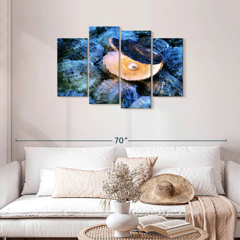 Brampt Natural Pearl Oyster, 27"H x 43"W