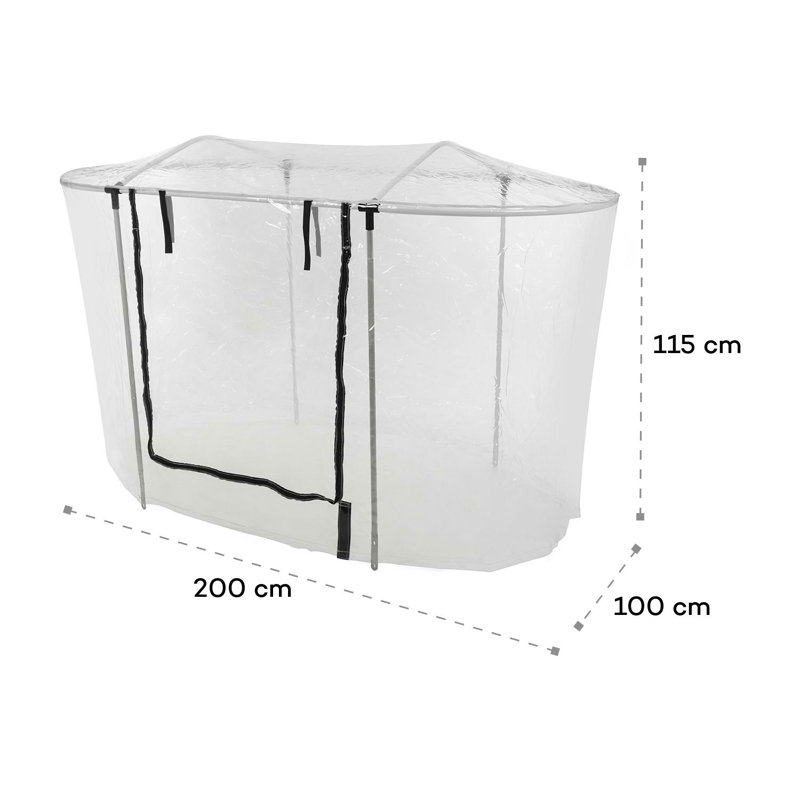 High Grow Top Shade Cloth and Cover, 115cm H x 200cm W x 100cm D