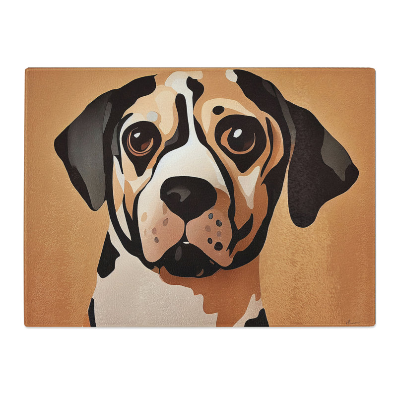 Dog Vol.1  Glass Chopping Board