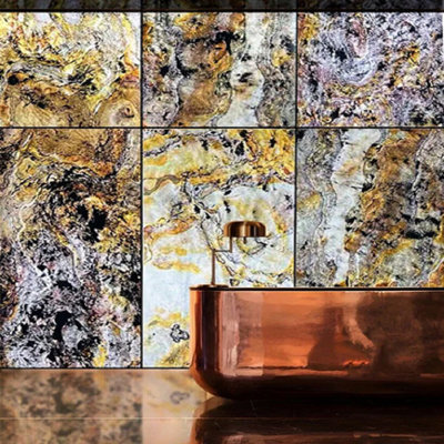 Surya Translucent Stone Collection - Natural Flexible Slate Wall Panels, Indoor & Outdoor - 2 Pieces - Surya 2'x4'