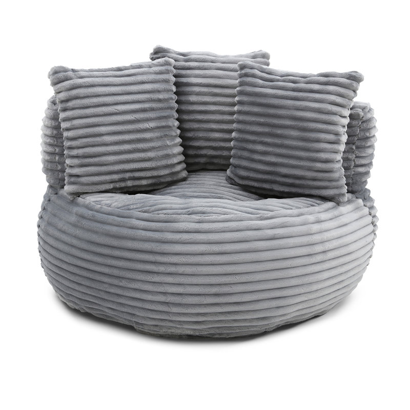 Lazy Sofa, Gray Corduroy