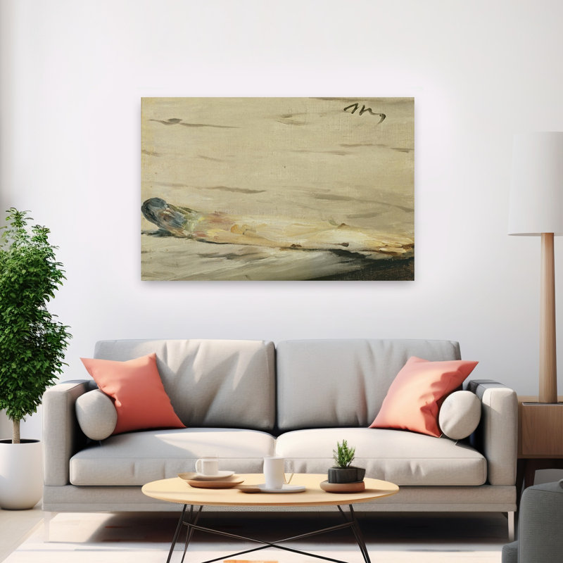 Asperges, 1880, estampe d'art mural abstrait contemporain, H 40 po x l 60 po