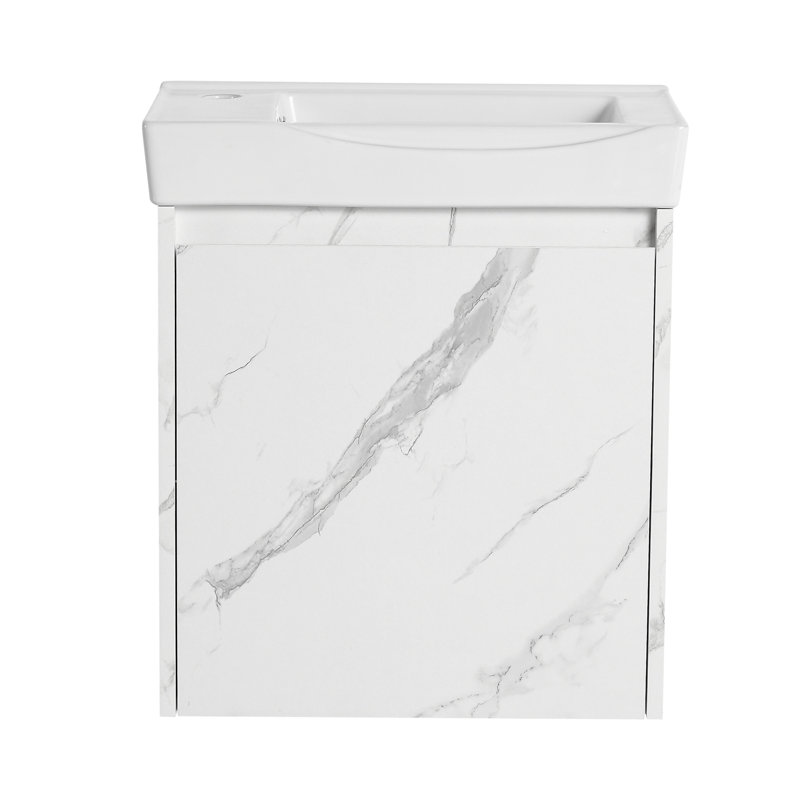 Meuble-lavabo mural 20 po avec lavabo en céramique