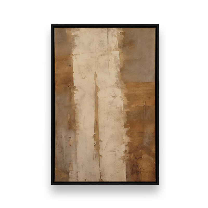 Sienna Strips I, reproduction sur toile, H 30,75 po x l 20,75 po x P 1,75 po, Cadre flottant noir satiné