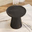 Table d'appoint ronde en noyer noir de 20 po, table de bout avec placage en bois massif pour le salon-1466860346
