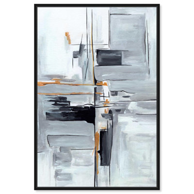 Elegant Grey Shades II sur toile, expressionnisme abstrait par Art Remedy