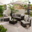 Miacomet Modular PE Rattan Garden Sofa Set and Table for Modern Gardens and Patios (Cover Included)-2065260312-2090814645