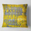 Square,Yellow Meets Grey Abstract Art I - Modern Printed Throw Pillow-60158325
