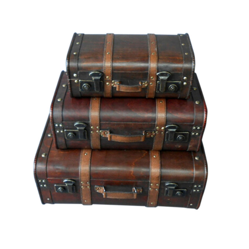 Ensemble de coffre en bois 3 pièces Halleneck