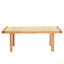 Plateau de table en rotin rectangulaire moderne et minimaliste avec pieds en bois d'hévéa