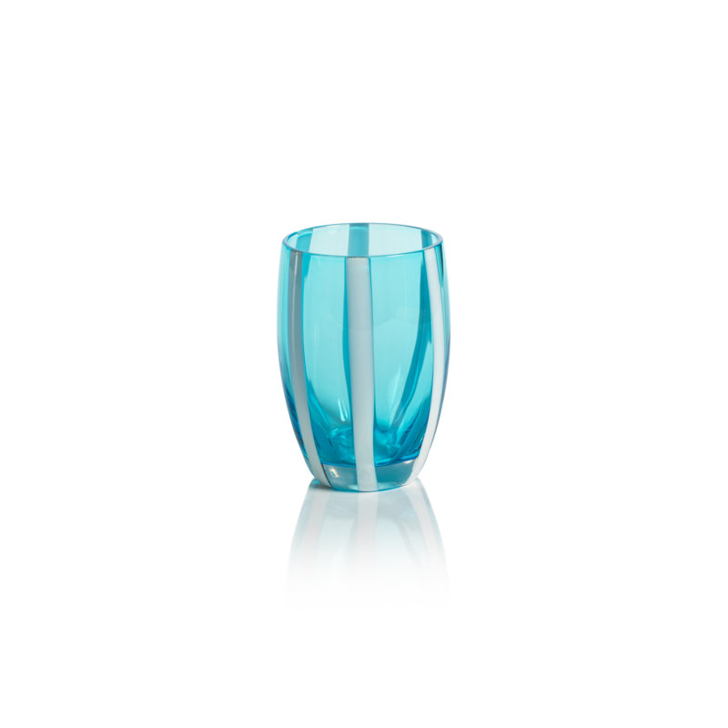 Verres sans pied Brasilia, ensemble de 4, Bleu turquoise