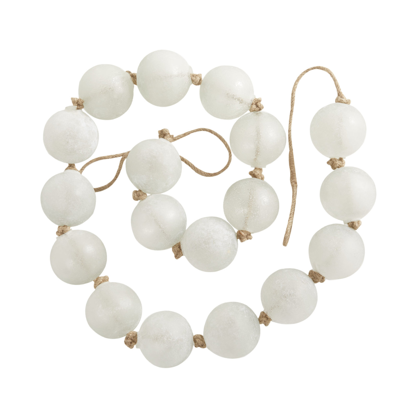 Pearl Glass Garland, Teal, 91" L