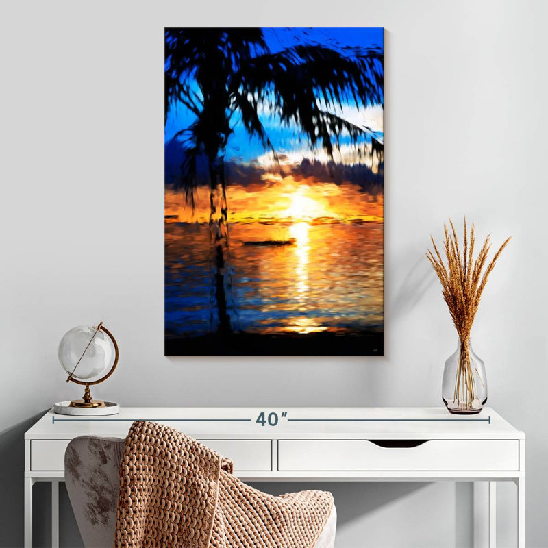 Gillard Blue Sunset Paradise, H 30 po x l 20 po