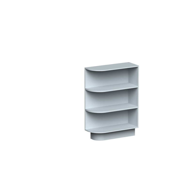 DL Cabinetry (prêt à assembler) Armoire de base à tablettes réversibles à coins ouverts de style Shaker l09 po x H 34,5 po x P 24 po - gris tourterelle