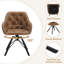 Aaidah 44.5cm H Tufted Upholstered Metal Armchair-1711615193