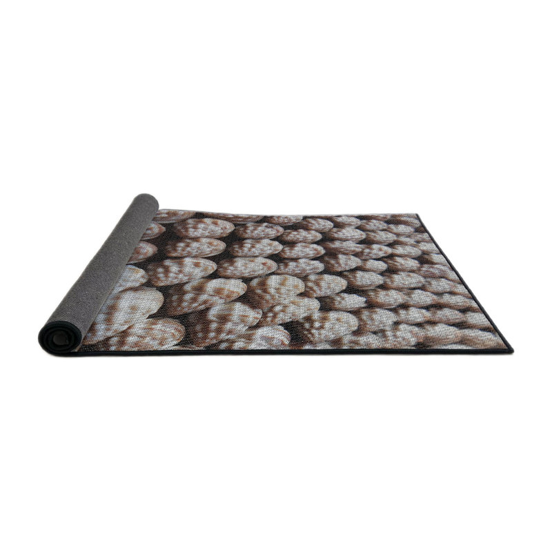 Tapis de zone brune à motifs, Rond 3 pi
