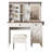 Farmhouse Makeup Vanity Desk With Sliding Mirror And Lights  Mirror Only