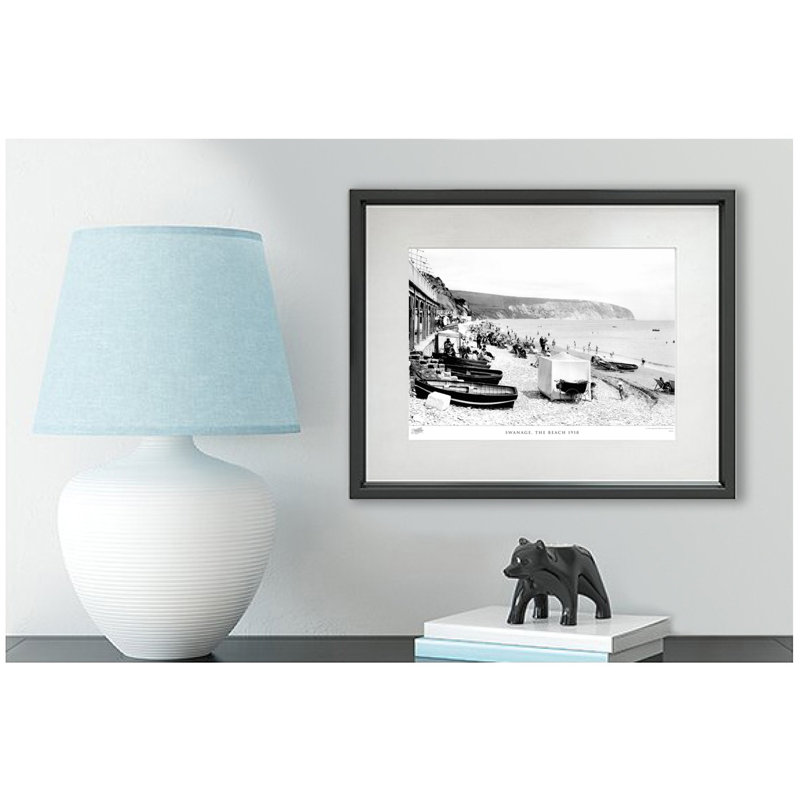 Swanage, The Beach 1918 by Francis Frith - Single Picture Frame Print, 28cm H x 36cm W x 2.3cm D