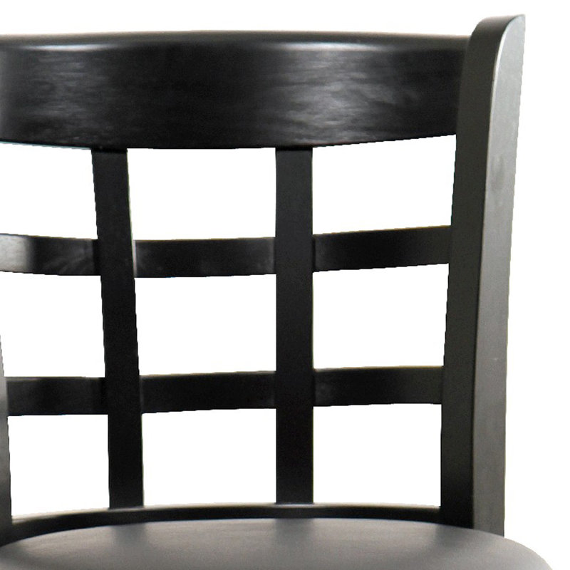 Swivel Upholstered Counter Stool with Solid Wood Frame, Black, Bar Stool (29” Seat Height)