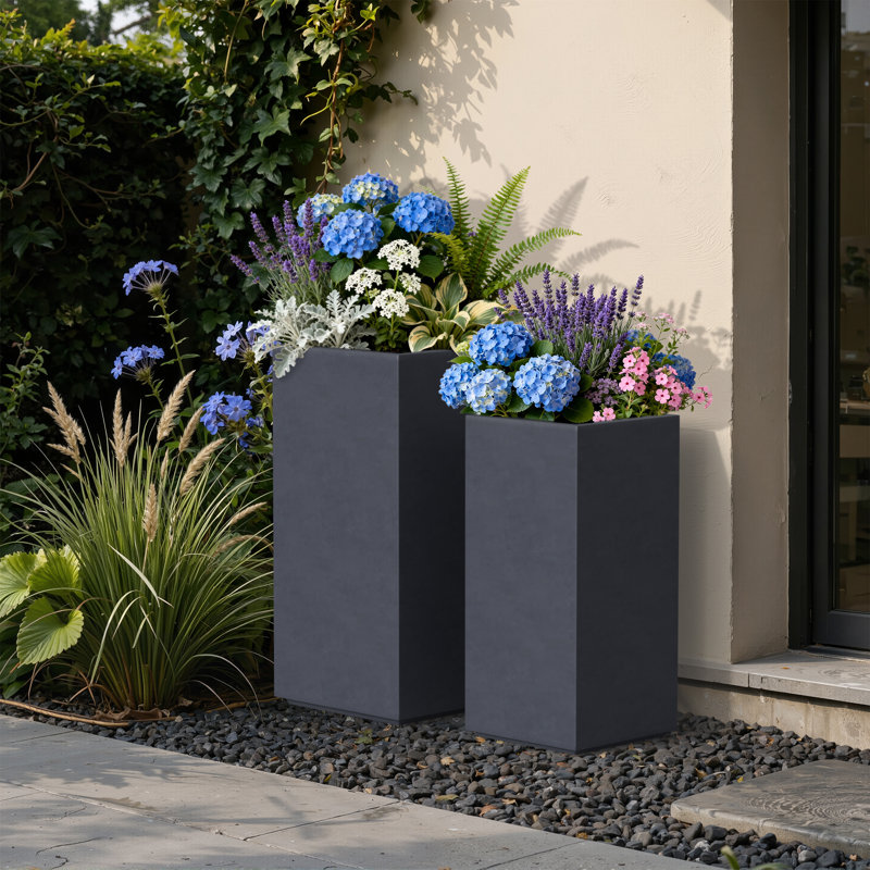 Concrete planter pot, Cool Slate