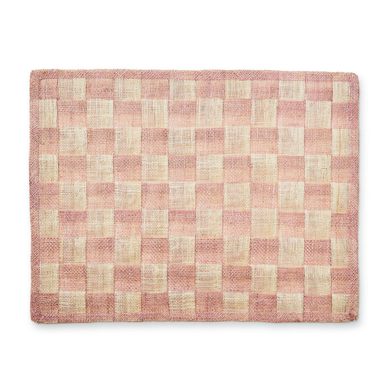 Sinamay Placemats, Set Of 4, Pink