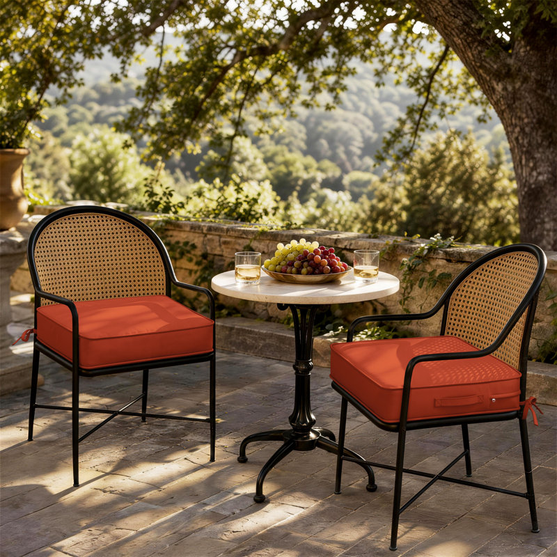 Coussins de chaise d'extérieur pour l'extérieur, coussins de chaise de patio résistants à l'eau avec poignée et fond antidérapant