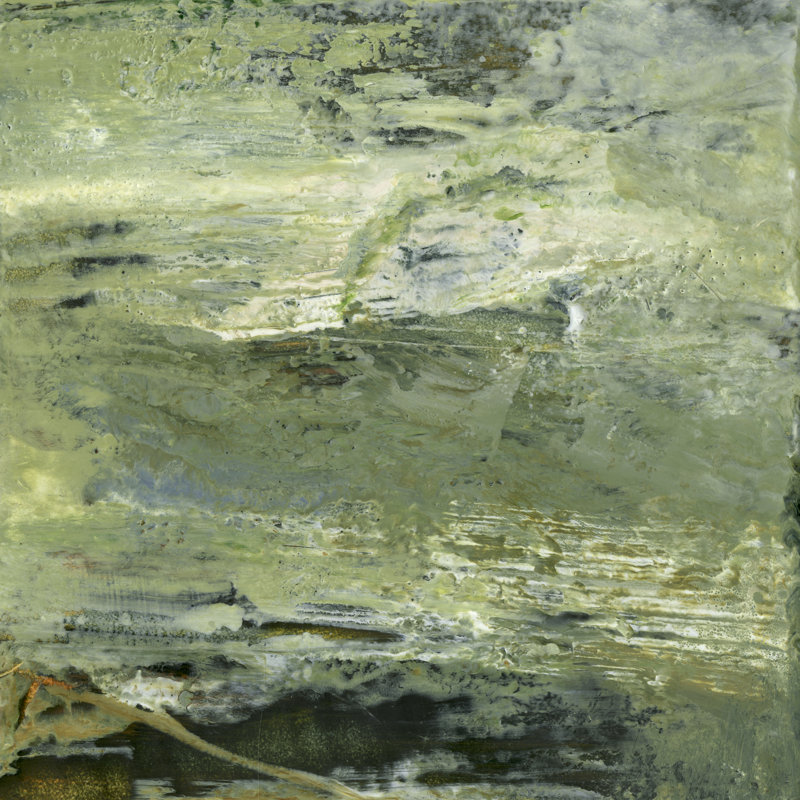 Encaustic Tile In Green VIII by Sharon Gordon - Wrapped Canvas Painting, 91cm H x 91cm W x 3.8cm D