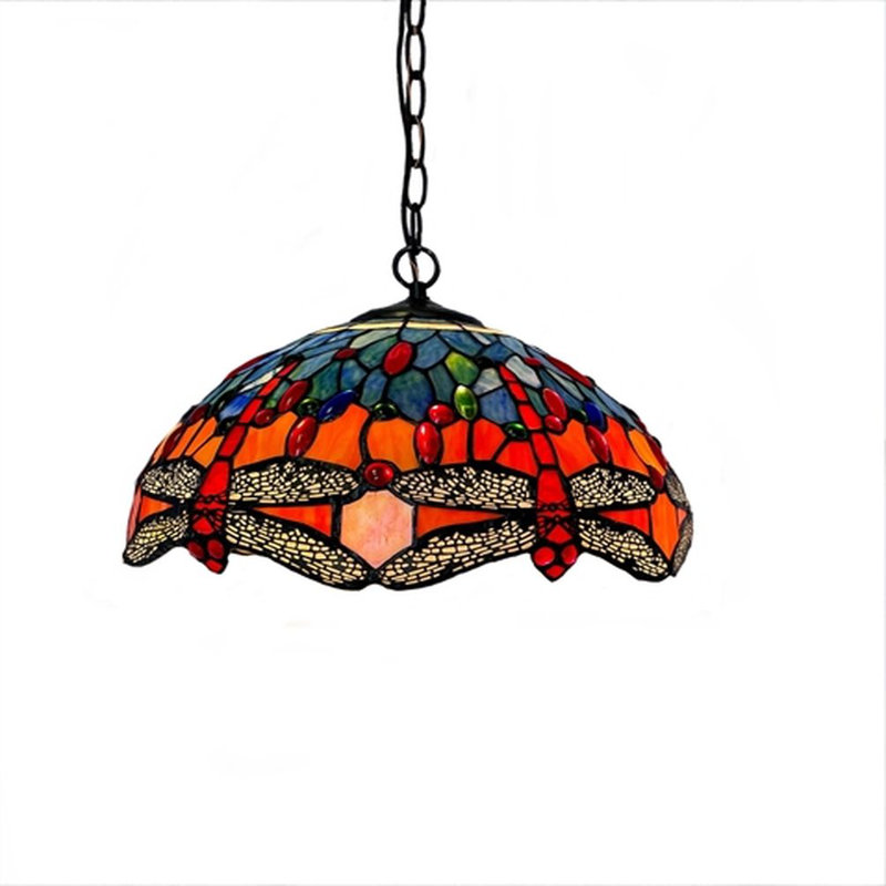 Lampe suspendue libellules Tiffany