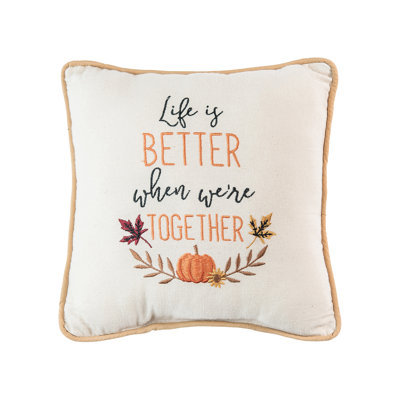 Embroidered Throw Pillow