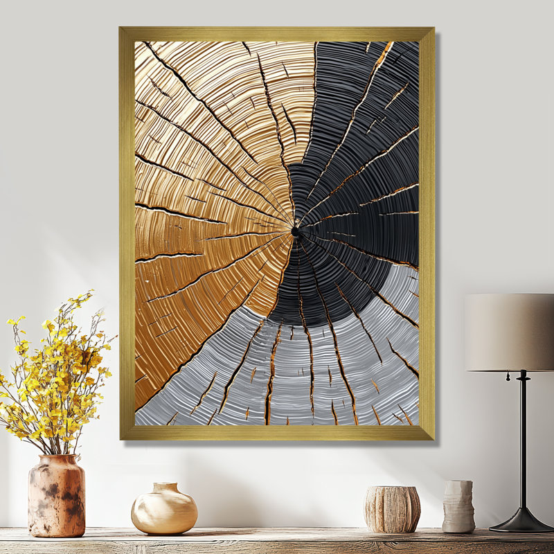 Aphan - Landscapes Wall Art, H 20 po x l 12 po, Reproduction encadrée sans passe-partout, Doré