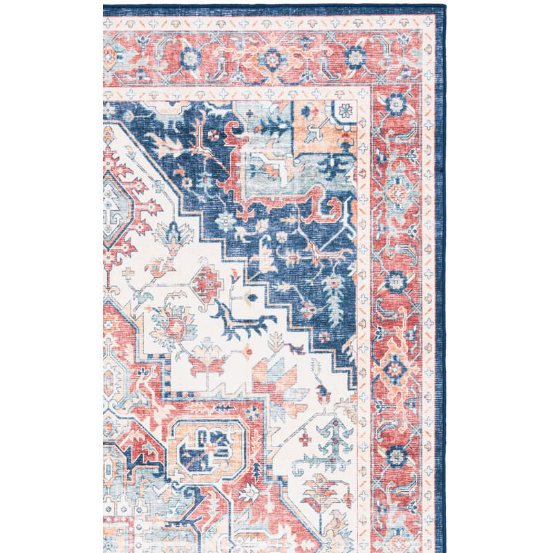 Tapis oriental lavable à la machine Abigeal Performance, Carré 6 pi